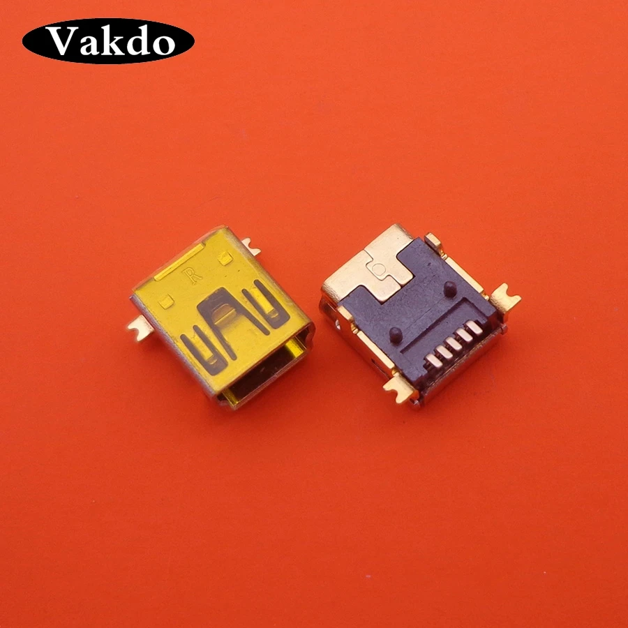 10Pcs/Lot USB socket MINI 5P female SMD connector Interface 5Pin Type B Dip 4 Legs Fixed Right Angle PCB Solder | Мобильные телефоны