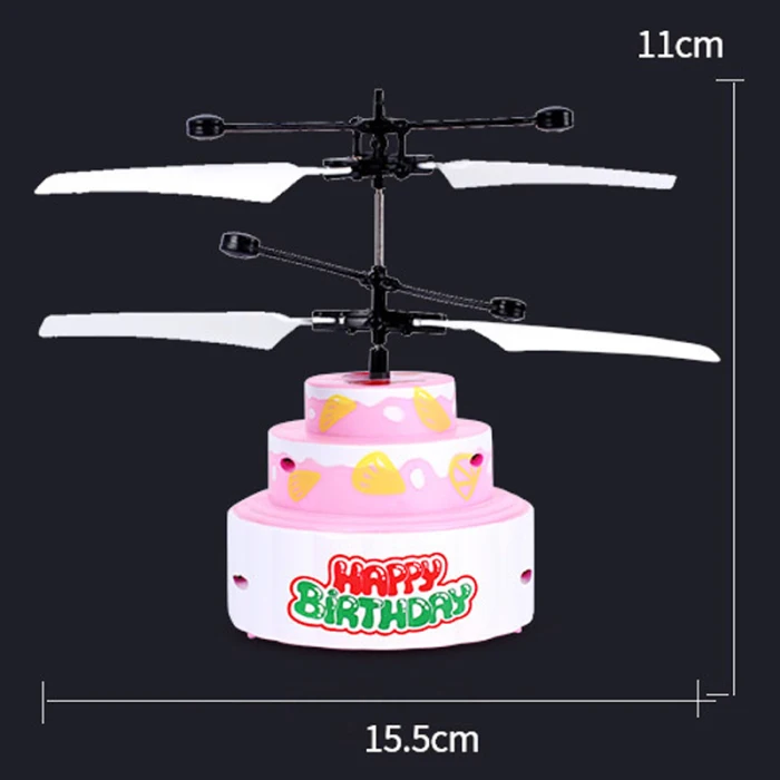 Летающий торт игрушки с дистанционным управлением Перезаряжаемые светильник вверх Дрон индукция инфракрасного света для Для детей M09
