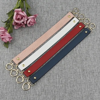 

40cm Fashion Replacement Colorful Women Handbags Strap Handles PU Leather Short Belt Accessories For Women Bags O Shape Buckle