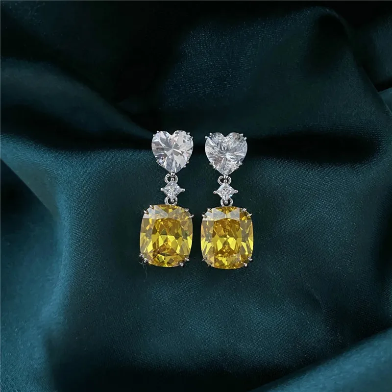 Heart dangle earrings