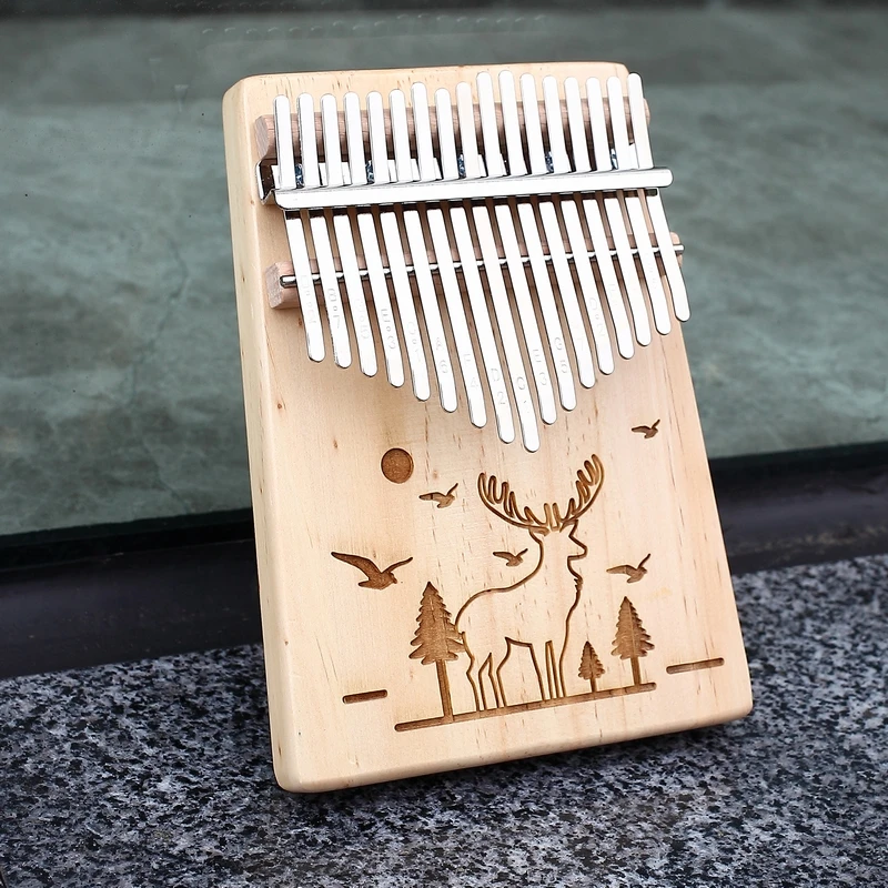 KERUS Kalimba 17 клавиш, большой палец, пианино-Mbira-твердое красное дерево и портативный с сумкой для переноски и инструкциями