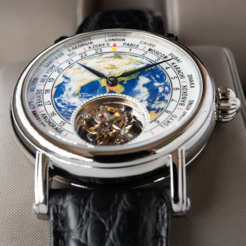 ST8000 Sapphire Tourbillon Move для мужчин t Топ люксовый бренд Мужские механические часы из