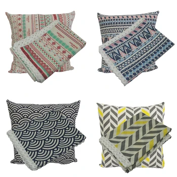

Printed Flamingo Cactu Lace Linen Cotton Table Cloth Nordic Cushion Cover Set Home Decoration Christmas Tablecloth Party Gift
