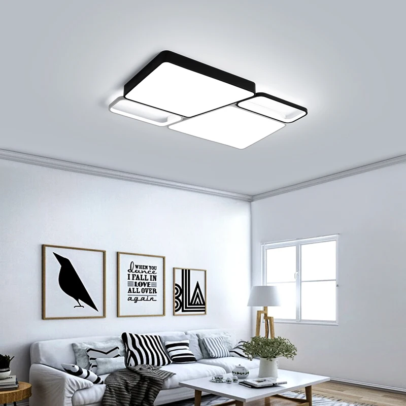 

Modern Ceiling Lights for Living Room Bedroom Surface Mounted Light Fixture Rectangular Modern Ceiling Lamp for Dining Room