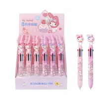 Stylo à bille KT Cat 8 couleurs, papeterie scolaire et de bureau, stylo à Conversion de couleurs, recharge de fournitures scolaires 