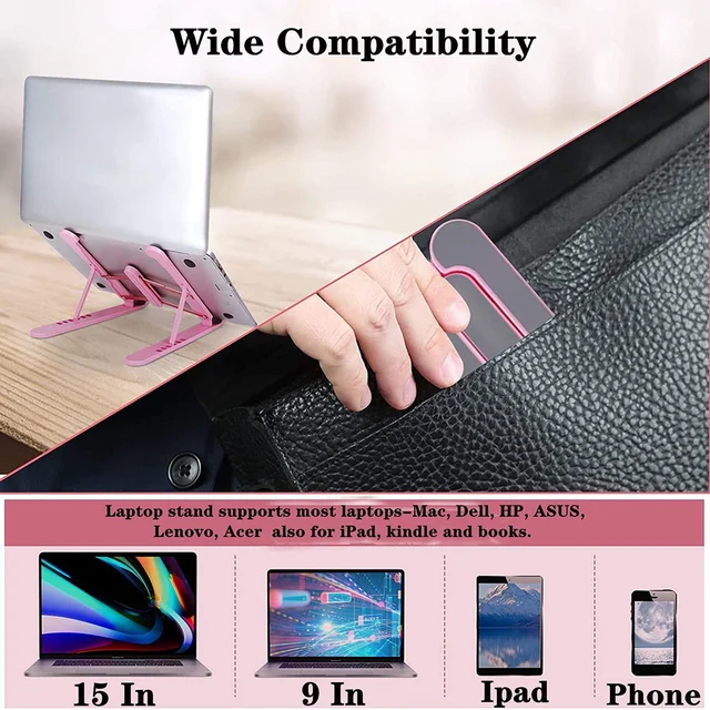 Laptop Stand Adjustable Riser Bracket Foldable Holder Notebook Support Laptop Base Computer Accessories 6