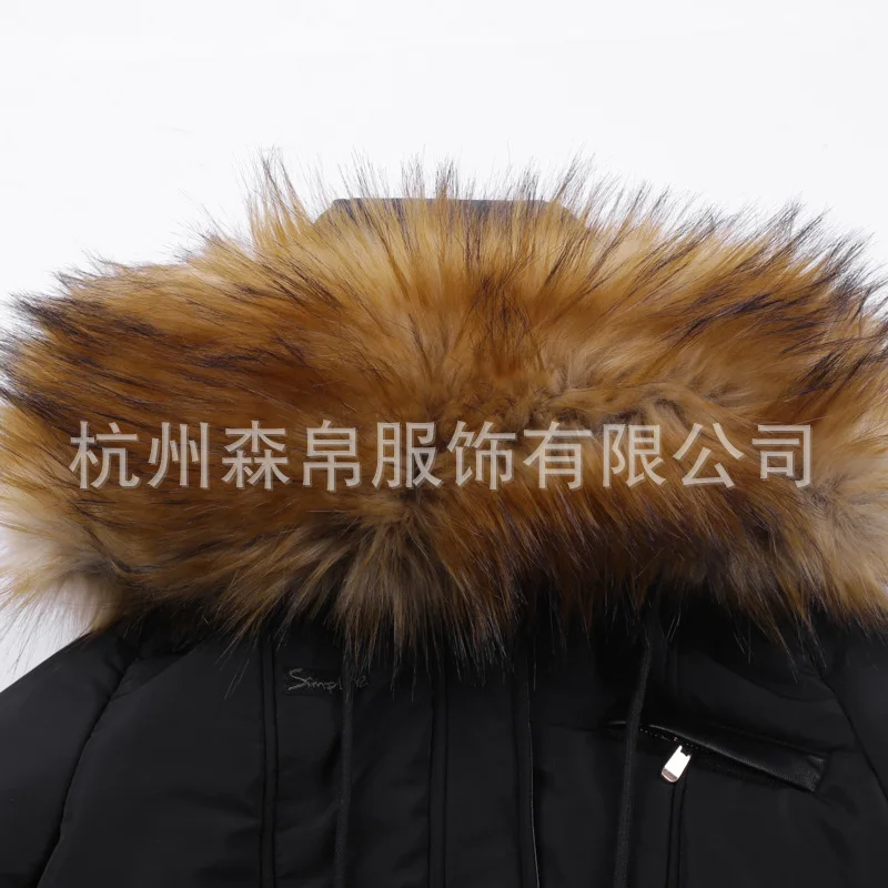 Европа и Америка, AliExpress, зима, стиль, модное, сексуальное, теплое, одноцветное, с меховым воротником, хлопковое пальто для женщин