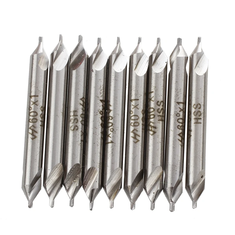 

GTBL 10 x High Speed Steel Double Ended Countersink Center Drill Bit 1mm