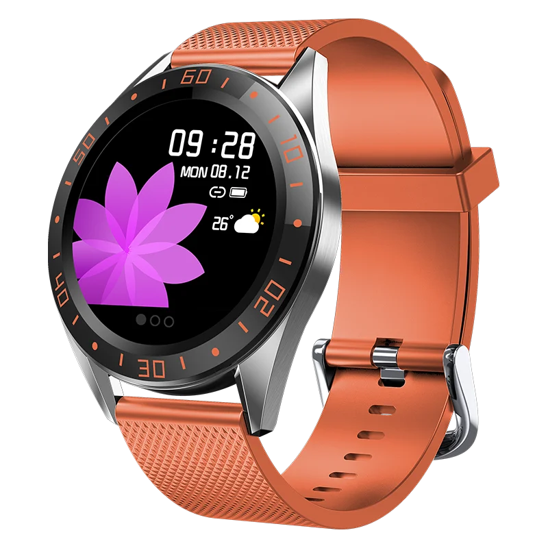 Orange GW15 бизнес Альпинизм IP67 Водонепроницаемый Smartwatch Спорт на открытом воздухе мониторинг сна монитор сердечного ритма цветной экран браслет - Color: Orange