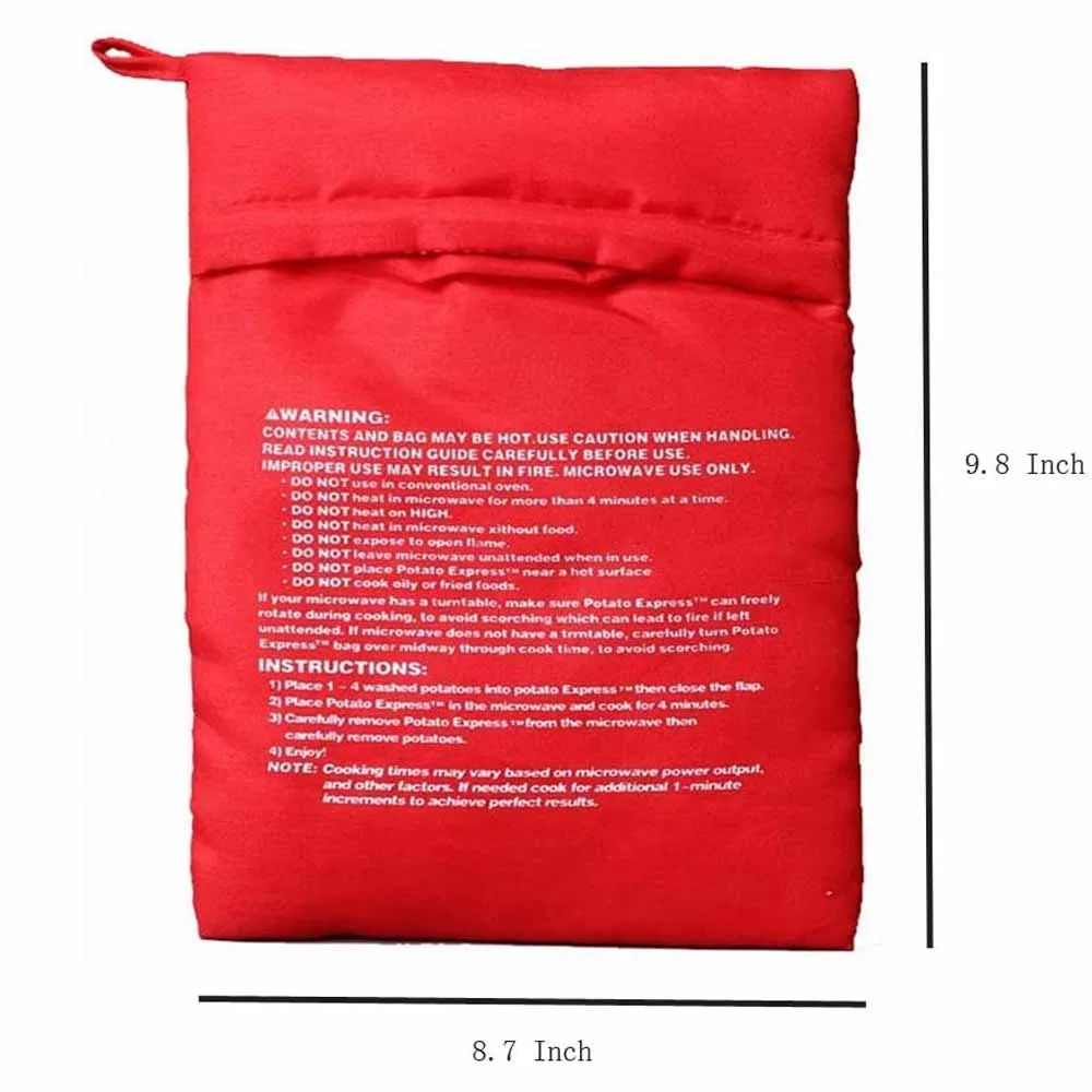 Washable Cooker Bag Convenience Microwave Oven Potato Bag Easy To Cook Pocket Fast Baked Potatoes Rice Pocket Kitchen Gadgets