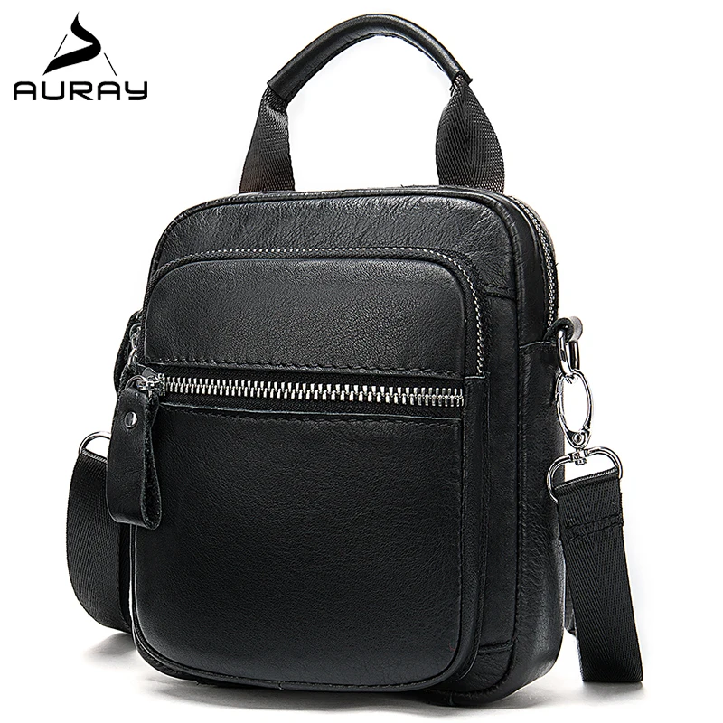 

AURAY Fashion Casual Small Shoulder Bags For Men Mens Genuine Leather Messenger Bag Crossbody Bags For Men Luxury Waist Pack Bag