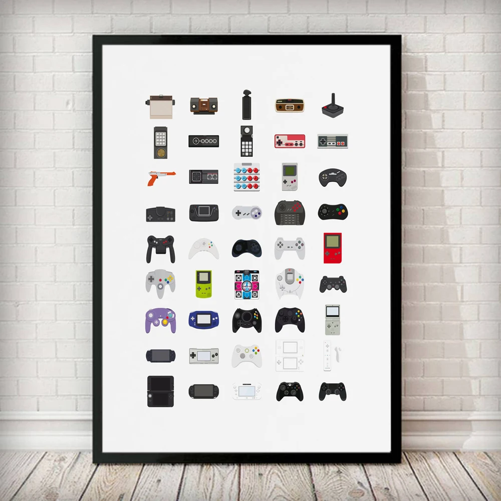 Video-Game-Controllers-Posters-and-Prints-Fathers-Day-Gift-For-Dad-Retro-Gaming-Room-Pictures-Decorative (2)