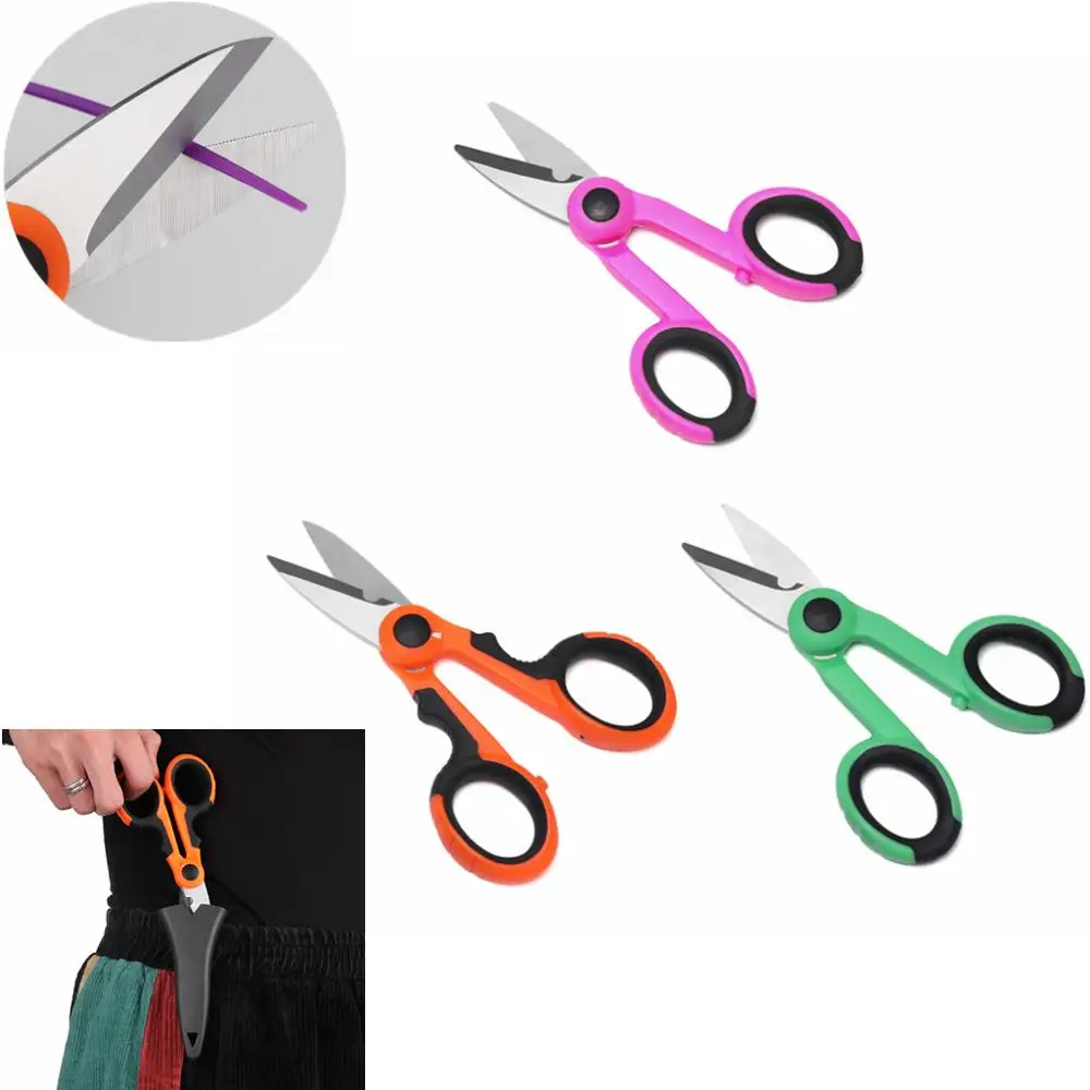 1Set Portable High-Carbon Stainless Steel Mini Scissors& Storage Case Braid Line Lure Cutters Multifunctional Fishing Tools