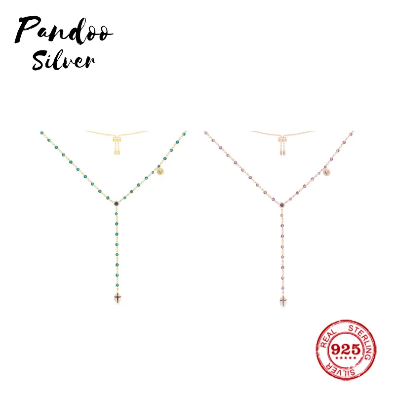 

Fashion Charm Sterling Silver Original 1:1 Copy,Sterling Silver Bead Necklace With Pendant Women Monaco Jewelry With Logo