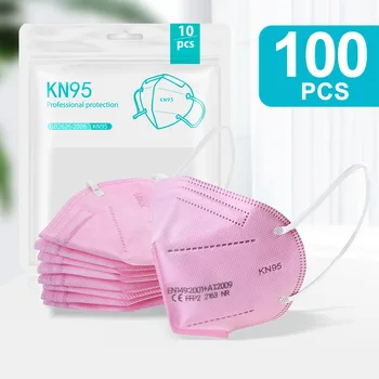 100PCS Pink KN95