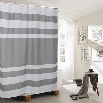 

Stripes Print Shower Curtain Set Bathroom Bath Shower Curtains Waterproof Partition Shower Curtain Home Decoration #BL3