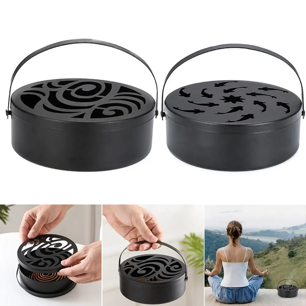 

Innovative Portable Mosquito Coil Holder Case Hollow Insulated Anti-scalding Garden Mosquito Coil Rack for Home and Camping