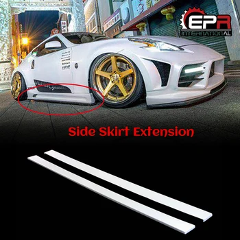 

For Nissan 370Z Z34 (2009+) WBS Style Glass Fiber/FRP Side Skirt Plank Body Kit Trim For 370Z Racing Carbon Side Skirt Extension