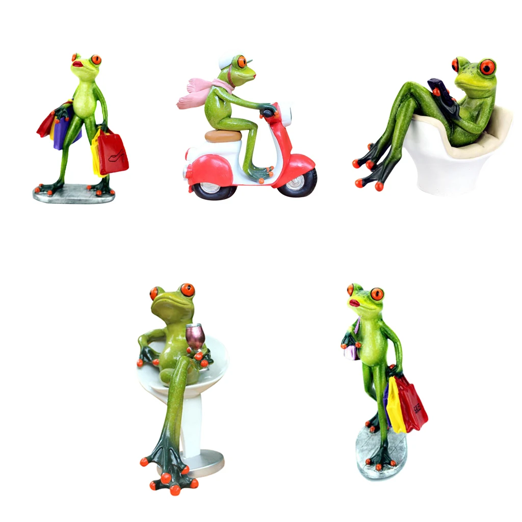 Sexy Lady Gentle Frog Resin Decorative Figures Ornaments Collection Arts