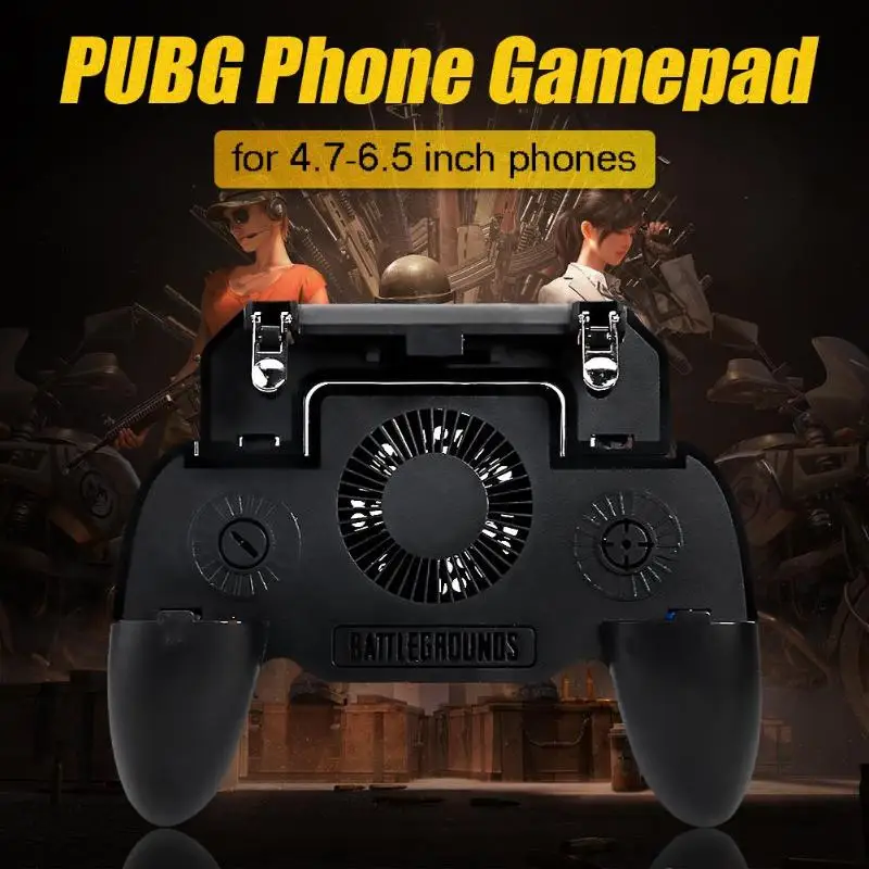  Cooling Fan Gamepad PUBG Trigger Button Game Controller for iOS Android Phone