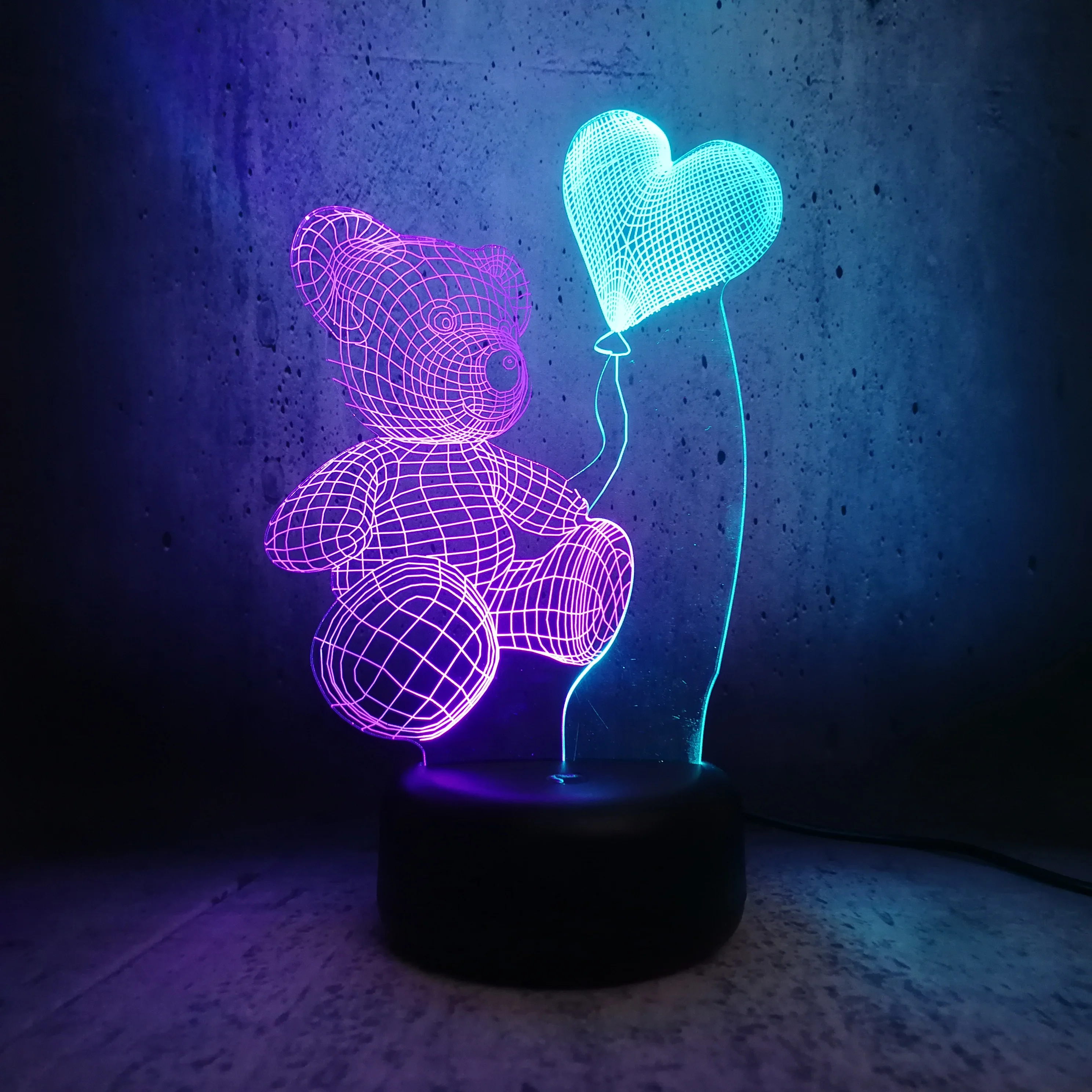 Светодиодная 3D лампа лава микс двойной цвет USB Сенсорная база 7 цветов Изменение