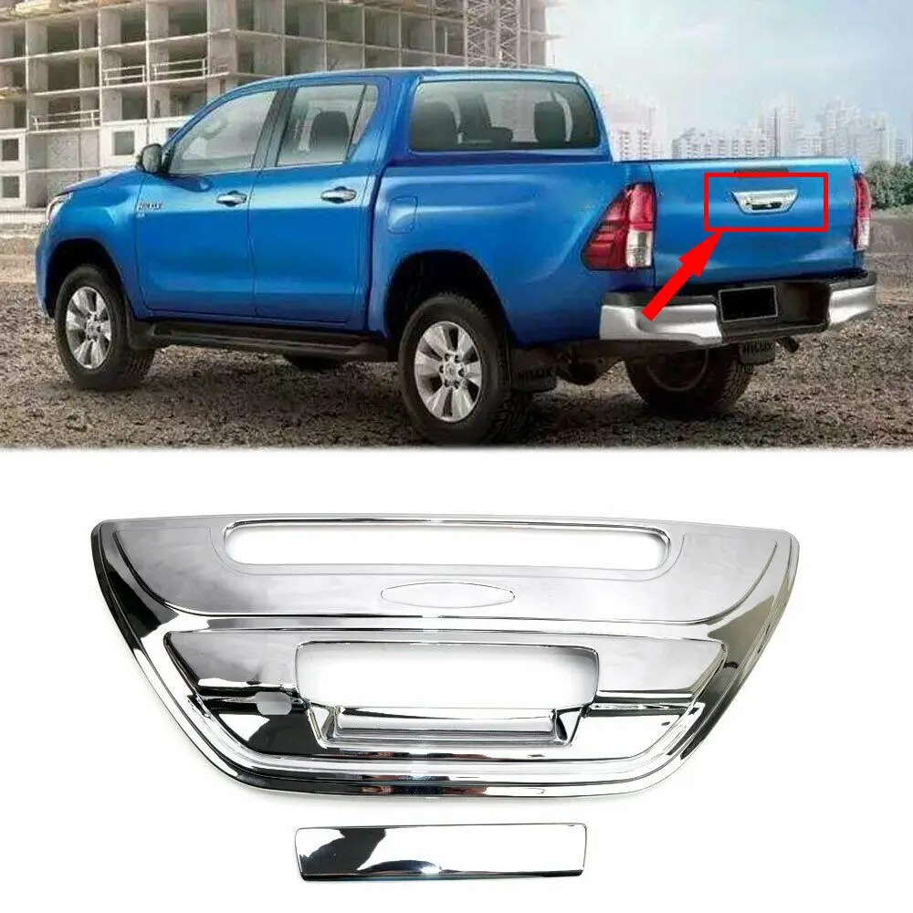 Автомобильный хромированный abs-пластик хвост задняя дверная ручка Чаша Крышка отделка для Toyota Hilux Revo