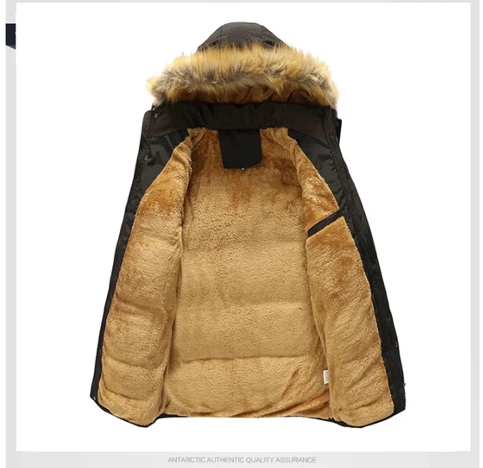 Brand Winter Jacket Men Parkas Mens Military Windbreaker Thick Warm Fur Hooded Snow Jacket Male Parka Coats Plus Size M- 7XL