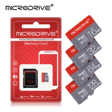 Microdrive micro tf cartão de memória 128gb 64gb micro sd cartão class10 8gb 16gb 32gb de alta velocidade para o telefone