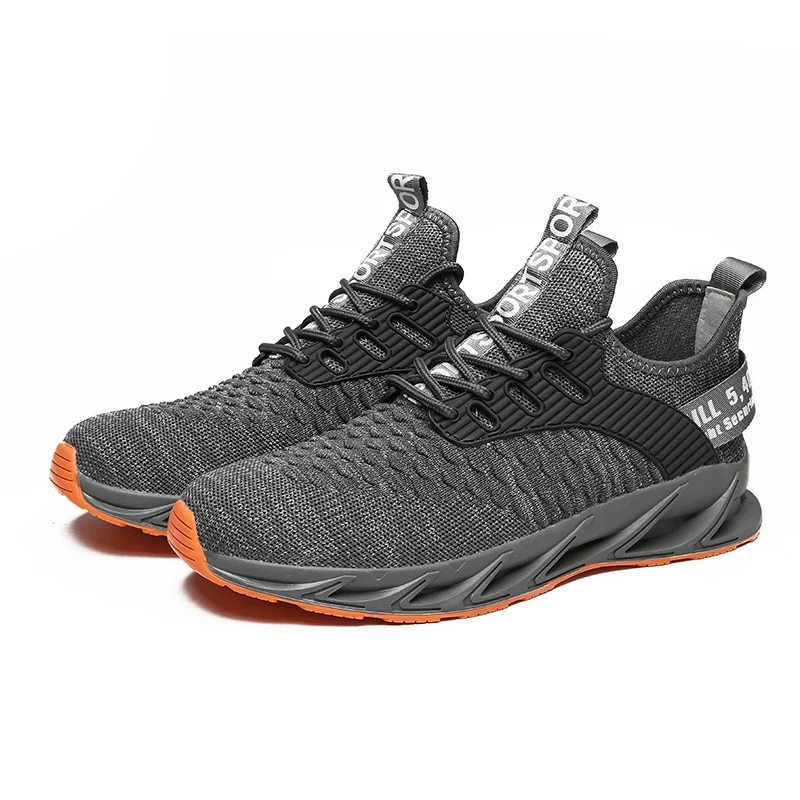 Для мужчин спортивные кроссовки для бега Повседневное Для мужчин s кроссовки обувь blade легкий дышащий материал для прогулок в тренажерном зале, с волнообразным краем; Zapatos De Hombre - Цвет: 619 Gray