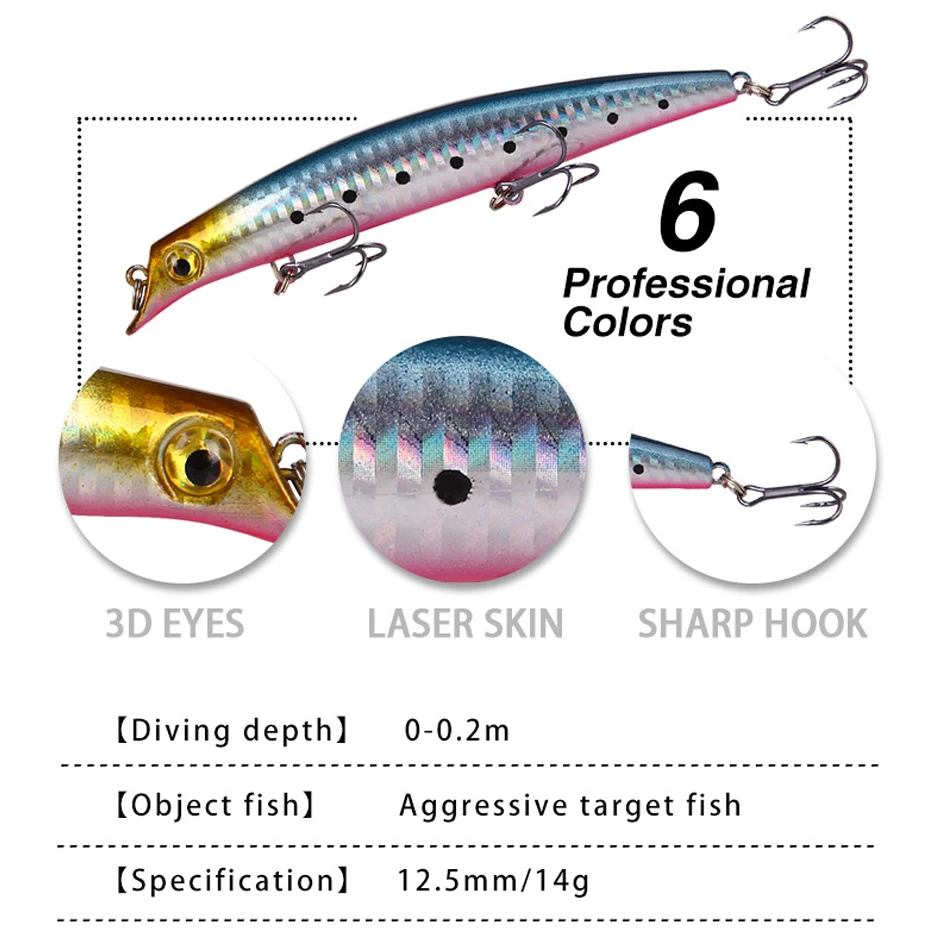 Leurre flottant laser Popper, appât artificiel idéal pour la pêche en eau  salée, au bar, à la traîne, 12.5cm, 14g, 1 unité