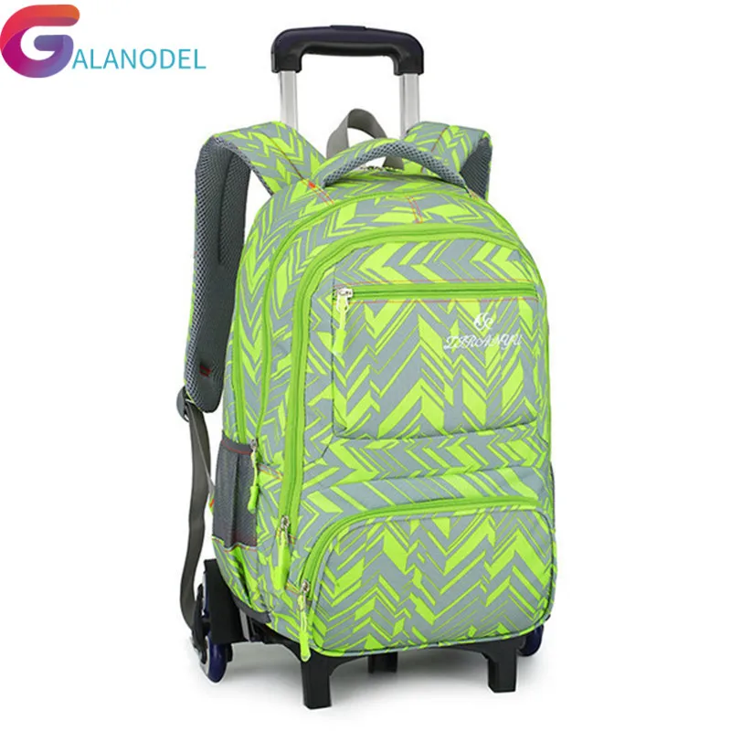 

Girls Children School Bags with 2/6 Wheels for Removable Trolley Backpack Kids Wheeled Bag Book bag travel luggage Mochila