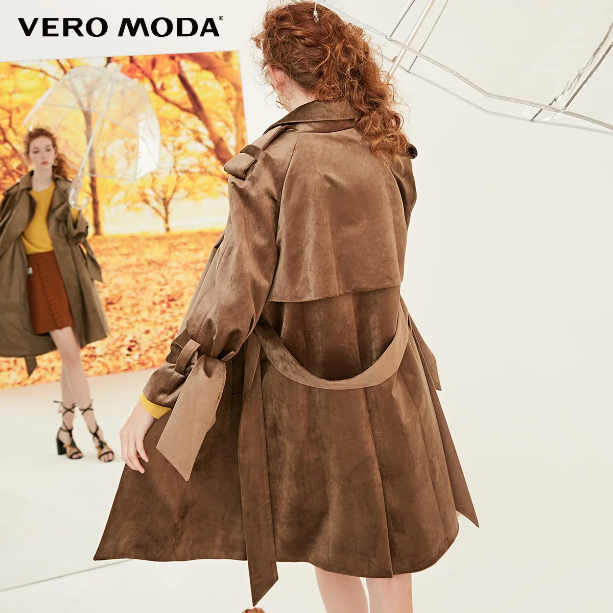 Vero Moda куртка женская зимняя женские осенние ремни сзади лобовое стекло бархат длинный плащ | 318309509