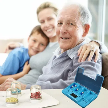 

NEW Intelligent Timing Pill Box Daily Reminder Alarm 4 Days Pill Box Medicine Case Container Tablet Storage Splitters Pill Case