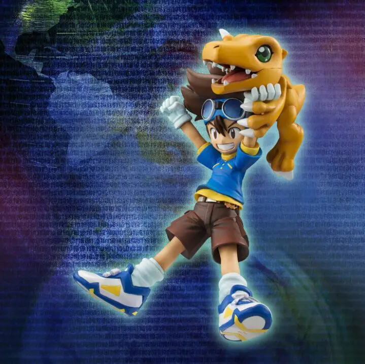 Экшн фигурка Digimon Adventure YAGAMI TAICHI Agumon ПВХ 11 см Военная кукла игрушки подарок
