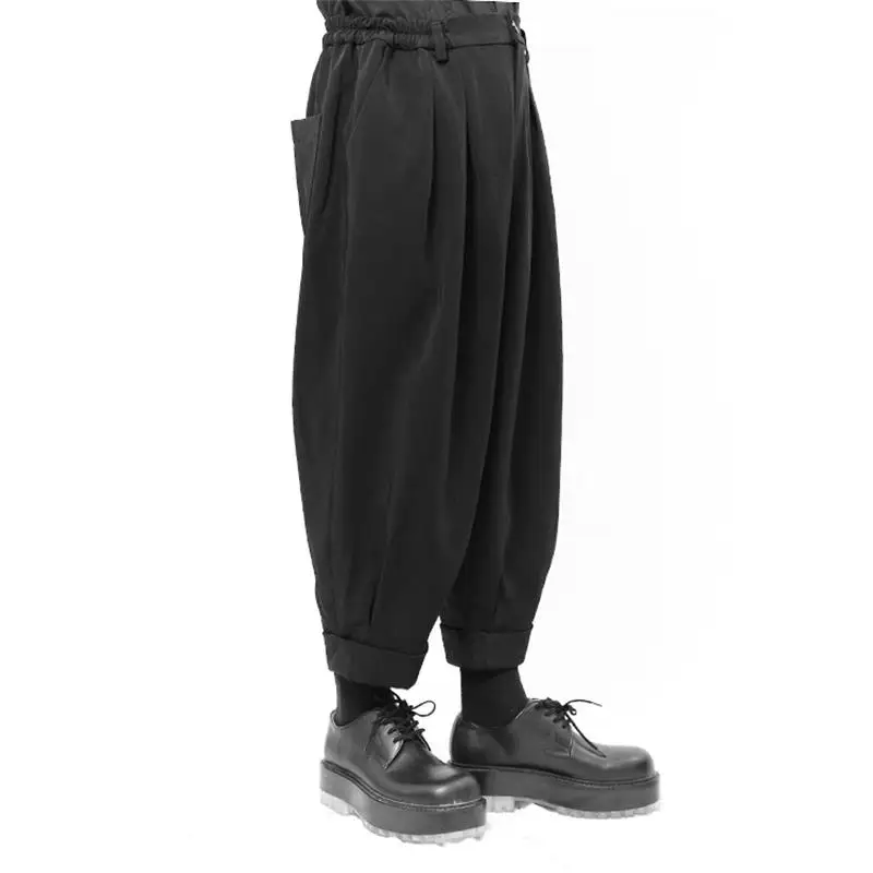 Men's Casual Style Nine Cent Pants Super Loose Fashion Haren Pants