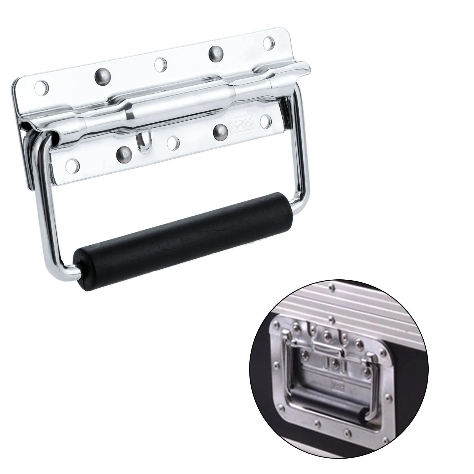 DRELD 124*80mm Stainless Steel Aluminum Air Box Pull Handle Spring Loaded Toolbox Door Cabinet Chest Puller Grip | Обустройство дома