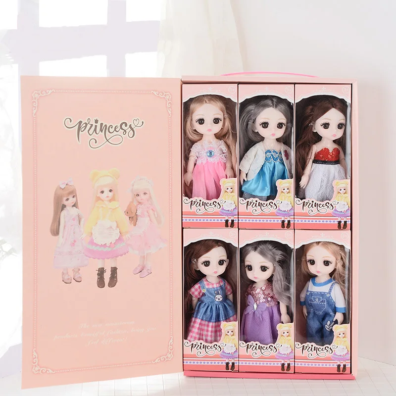 17cm Cute BJD Doll Toys For Girls 13 Movable Joints Long Hair With Fashion Princess Dress Gift Children | Игрушки и хобби