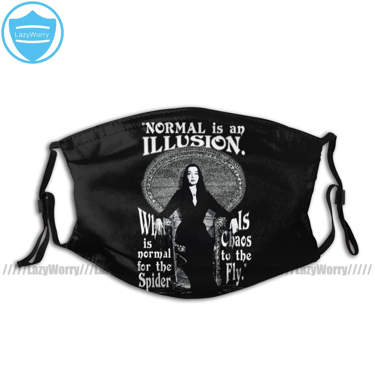 Comic Mouth Face Mask Morticia Addams Normal Is An Illusion Maschera Facciale Con 2 Filtri Moda Per Maschera Per Adulti