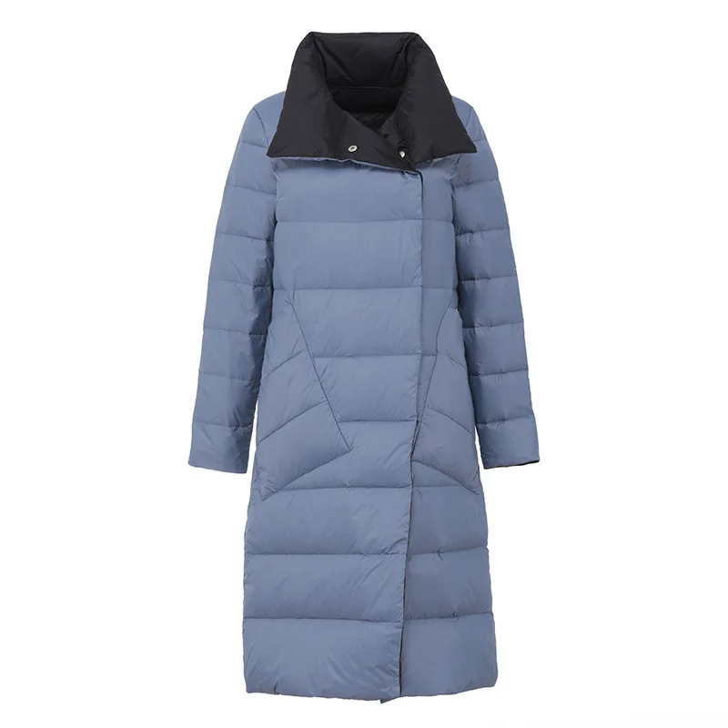 New White Over Sized Winter Coat Stand Collar OG0714