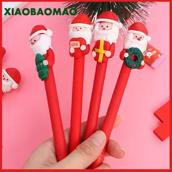 

5pcs/lot Christmas Gift Creative Xmas Funny Pen Cartoon Baby Students Gift Ball Pen Kids Toy Santa Claus
