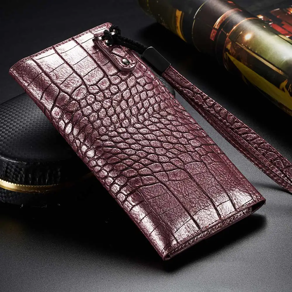 6.5 inch Universal Crocodile Leather Wallet Case For iPhone 11 Pro MAX XS XR Huawei P30 lite Samsung A50 A51 Phone Bag Pouch iphone 8 plus leather case