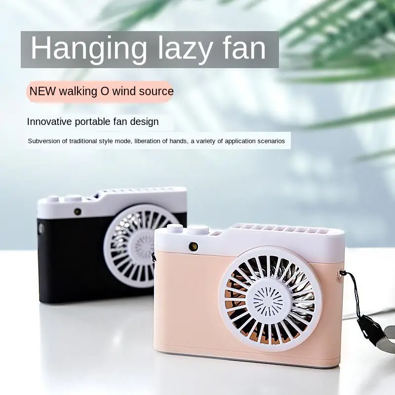 

Portable USB Charging Mini Fan Camera Shape Rechargeable Handheld Wearable Fan Sports Outdoor Hanging Neck Air Conditioning Fan
