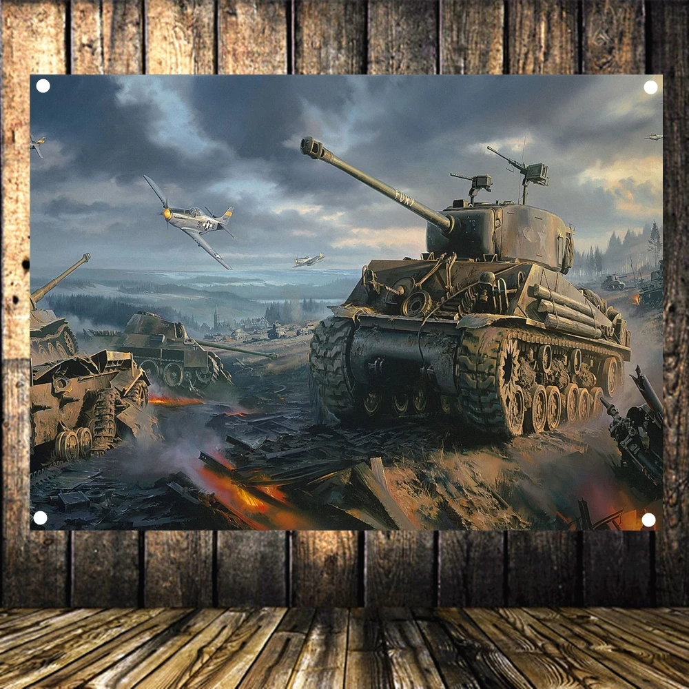 軍事壁紙旗バナー国防軍タイガー戦車ww2ポスターキャンバス絵画の壁武器アートタペストリー壁の装飾a1 旗 横断幕 アクセサリー Aliexpress