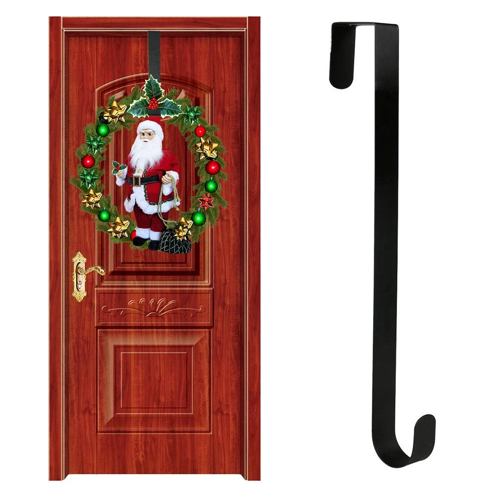 ドア鉄フックハンガーリムーバブル収納ラック用クリスマスリースコートバッグ帽子ローブ Hooks Rails Aliexpress