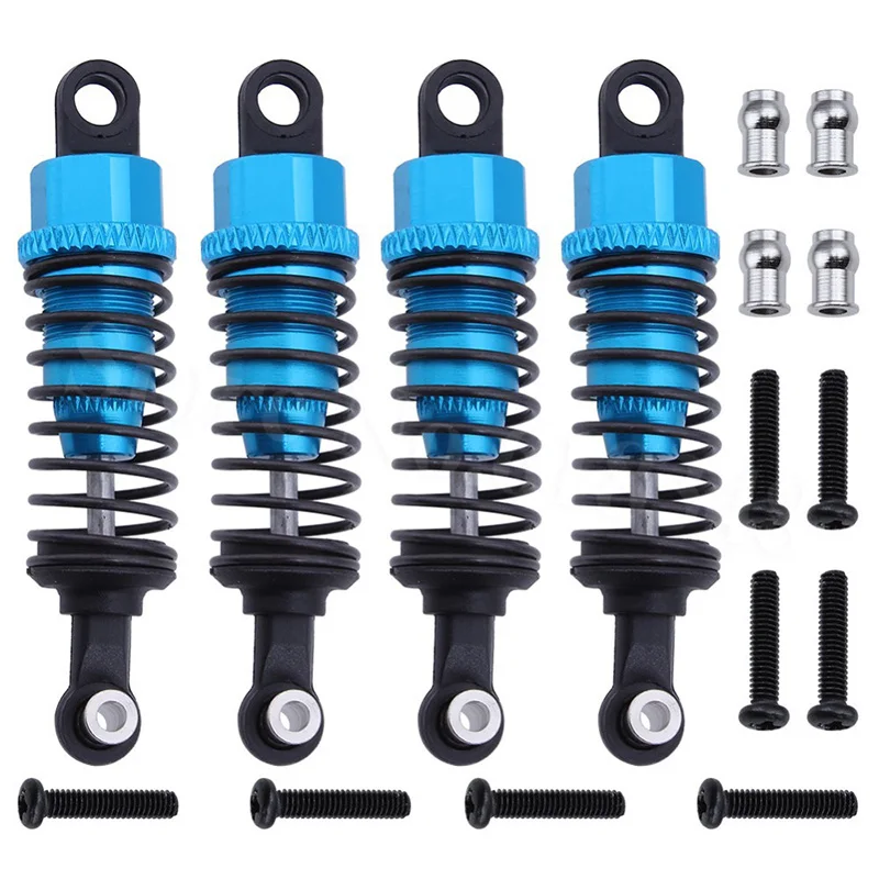 

2pcs Aluminum Alloy Front & Rear Shock Absorber Dual Springs Damper Upgrade Parts For 1/18 RC Crawler Accessories