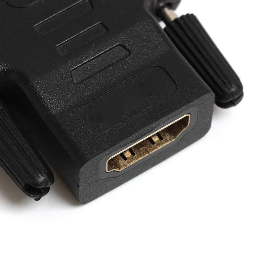 Оптовая продажа 50 шт./лот черный новый переходник DVI24 + 1 штекер-HDMI-совместимый с