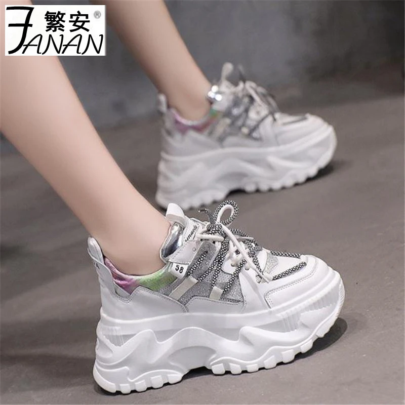 Zapatillas de Plataforma vulcanizadas para Mujer, Con Plataforma, Tenis lujo, color blanco, 2022|Zapatos vulcanizados mujer| - AliExpress