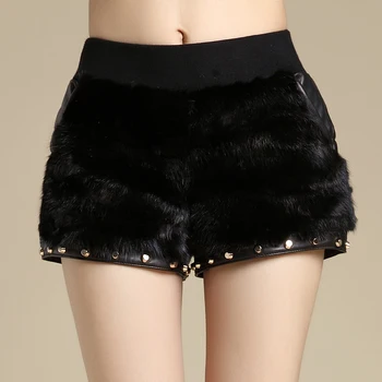 

Sexy Low Waist Women Shorts Leather Biker Sexy New Punk Wide Shorts Leg Casual Ladies Retro Slim Elastic Warm Hotpants KK60DK