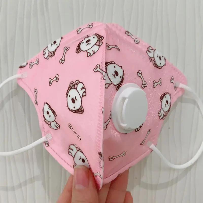 

Kids Protective Dustproof Mouth Mask with Breathable Valves 5 Layers Respirator 83XF