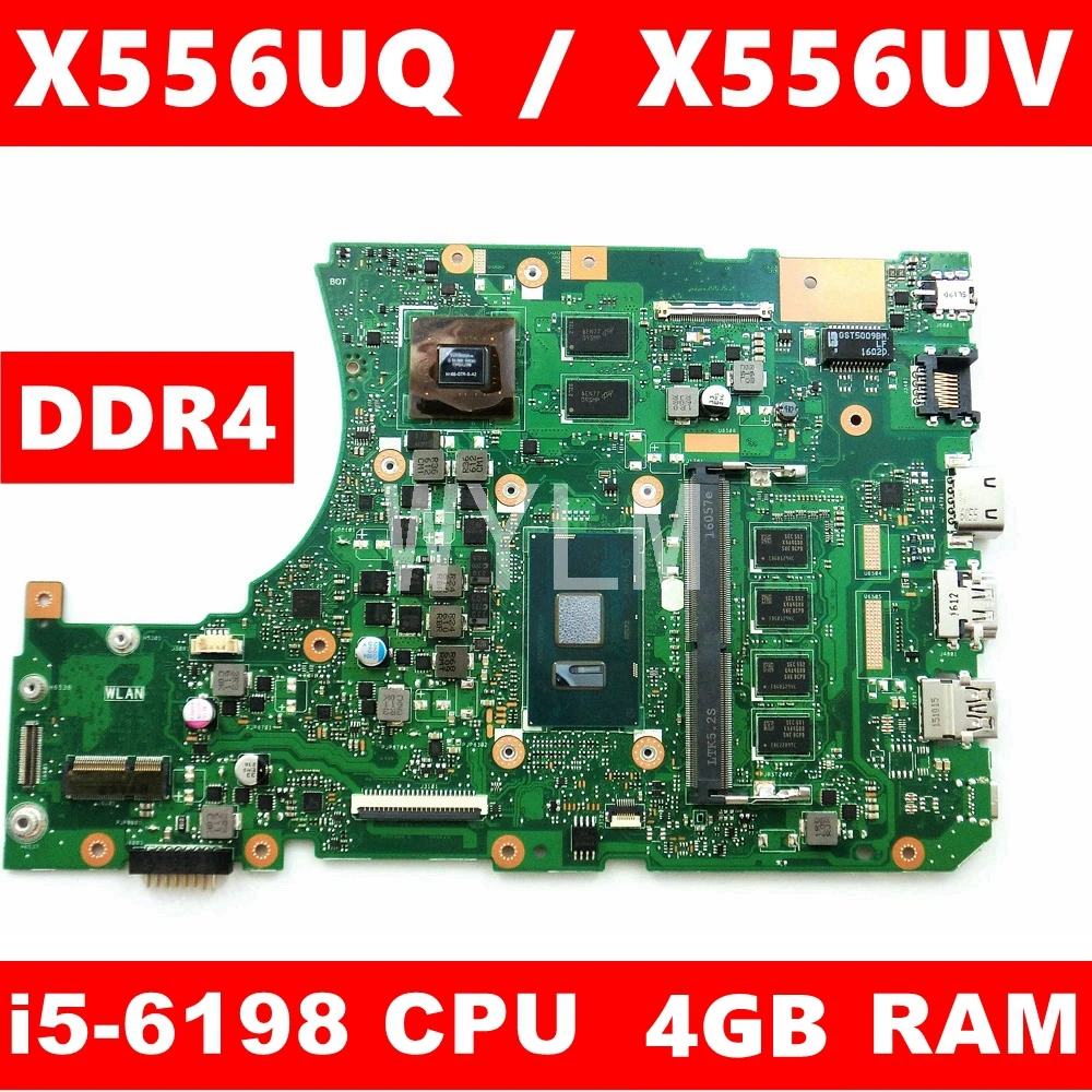 X556UQ MB._ 4G/I5-6198U/AS GT940MX/2G DDR4 материнская плата REV 3 1 для ASUS X556UV X556U X556UQK ноутбука тест ОК